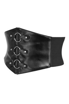 Transform your wardrobe with our stylish Black Corset Belt! Get the look you want with total comfort and ease. This fashionable yet practical black leather corset belt features a faux leather & elastic shell fabric for maximum comfort, weatherproofing, and sleek sophistication like no other. Plus, you'll never struggle with getting it on again thanks to the back zipper opening. Ready to look unstoppable? Get your Black Corset Belt today and love the fit & feel! Style: Corset Style Belt Collectio Fitted Leather Corset Belt, Black Leather Belt With Edgy Style, Black Fitted Modern Belt, Modern Fitted Black Belt, Gothic Leather Corset Belt, Black Fitted Belt For Night Out, Chic Fitted Leather Corset Belt, Black Leather Belt For Fall, Black Leather Gothic Corset Belt