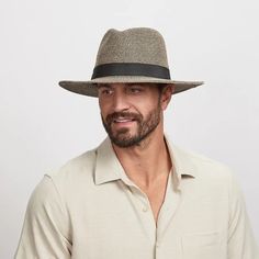 Nero | Mens Two-Tone Woven Straw Fedora Hat offers a stylish edge with its lightweight straw paper braid and safari-inspired design. With a 2 3/4" brim and a sleek ribbon band, this hat is perfect for men seeking a refined look and sun protection. Material: Lightweight Soft Straw Paper Braid Shape: Safari Trim: 1" Grosgrain Ribbon Band Brim Size: 2 3/4" Crown Height: 4" Sweatband: AHM Velcro Imported Black Curved Brim Straw Hat For Outdoor, Black Straw Hat With Curved Brim For Outdoor, Black Woven Panama Hat With Short Brim, Black Woven Panama Hat With Flat Brim, Black Woven Flat Brim Panama Hat, Black Woven Brimmed Panama Hat, Black Brimmed Woven Panama Hat, Black Woven Fedora Hat, Black Brimmed Toquilla Straw Hat