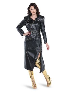 Love the Queen 17586 Trench Coat Style, Classic Trench Coat, Zipper Dress, Dress Zipper