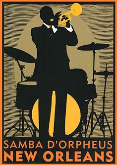 a poster for the new orleans jazz band, samba dorpheus