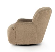 an upholstered chair on a white background with no one in it's seat