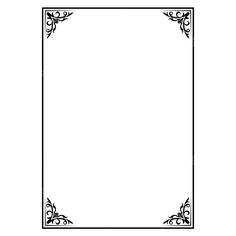 a black and white frame with an ornate design