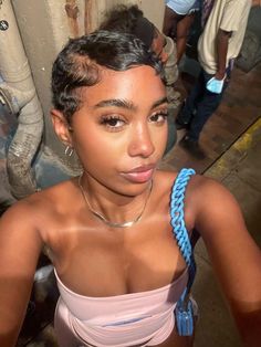 Short Pixie Cut Black Women Natural Hair, Really Short Natural Hairstyles, Slick Down Twa, Natural Haircuts For Black Women, Finger Waves Short Hair, Short Natural Curly Hair, Natural Hair Short Cuts, Short Hair Pixie Cuts, Finger Waves