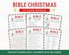 printable bible christmas game bundle for kids to play on the nintendo wii and pc