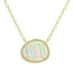 Like picking a pebble off the beach - each one is unique. Every opal pebble has a unique striation pattern of vivid color. Crystal pave Gold-plated 925 sterling silver Lab-created opal Adjustable sterling silver slider chain up to 18″ 13.3mm wide pendant Apply Perfume, Soft Jewelry, Moon Bracelet, Hand Necklace, Professional Jewelry, Crystal Choker, Green Opal, Lovely Necklace, Heart Earrings Studs