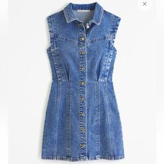 New With Tags Abercrombie Light/Medium Wash Denim Dress; Mini, Button-Down Sold Out Online* Thread Aesthetic, Summer Denim Outfits, Denim Shirt Dress Women, Throwing Fits, Shift Mini Dress, Abercrombie And Fitch Dresses, Big Board, Dorm Ideas, 2024 Style