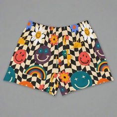 Step up your game with Smiley Face Checkerboard Ladies Athletic Shorts! Featuring a vibrant retro smiley face design, breathable fabric, pockets and a comfortable fit, these shorts are perfect for workouts, sports, or casual wear. Unisex style for everyone. Shop now and stay active in style!• 91% recycled polyester, 9% spandex (fabric composition may vary by 3%)• Fabric weight: 5.13 oz. /yd. ² (174 g/m²)• Four-way stretch moisture-wicking microfiber fabric• Breathable and fast-drying material• U Retro Smiley Face, Smiley Face Design, Family Women, Paper Hat, Matching Swimwear, Stay Active, Adulting Shirts, White Flats, Face Design