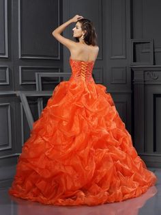 Ball Gown Sweetheart Beading Sleeveless Long Organza Quinceanera Dresses Blair Waldorf Style, Quinceanera Dress, Winter Fabric, Gowns With Sleeves, Quinceanera Dresses, Formal Evening Dresses, Ball Dresses, Quinceanera, Ball Gown