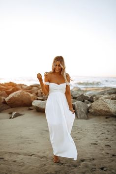 Off-the-Shoulder White Dress | Shop Magnolia Boutique Chic White Off Shoulder Dress For Day Out, Chic White Maxi Length Off Shoulder Dress, Summer Off-shoulder Dress With Smocked Back, Flowy Strapless Off-shoulder Summer Dress, Flowy Strapless Off Shoulder Summer Dress, Summer Strapless Off Shoulder Flowy Dress, White Strapless Off-shoulder Dress For Brunch, White Strapless Off Shoulder Dress For Brunch, Casual Off-shoulder White Maxi Dress