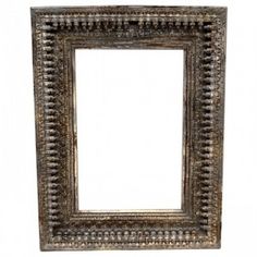 an ornate silver frame with beading on the edges and bottom, against a white background