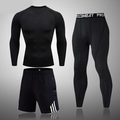 Sportswear Skin-Tight Inner Tracksuits Sets Men Clothing Sports Set – Atom Oracle Black Sporty Sets, Breathable Fitted Sportswear Sets, Sporty Breathable Compression Sets, Sporty Compression Breathable Sets, Sporty Fitted Moisture-wicking Sets, Sporty Moisture-wicking Fitted Sets, Sporty Moisture-wicking Compression Sets, Breathable Compression Sport Sets, Sporty Fitted Sets With Moisture-wicking