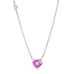 SYMBOLS COLLECTION: The SHAY Pink Sapphire Solitaire Heart Necklace. Details: 18K Gold White Diamond: 1.30cts Pink Sapphire: approx 1.68cts Prong Set Standard size: 14-16" Necklace is adjustable & can be worn at different lengths Available in Rose, Yellow, White & Black Gold Natural, untreated gemstones CONTACT us to further customize Product Number: SN144 All products are made to order within 4 - 6 weeks. We offer complimentary international shipping & duties and 2 day shipping with Carat Sizes, Mini Bracelet, 16 Necklace, Mini Necklace, Sapphire Solitaire, Rose Gold Pink, Rose Yellow, Hand Chain, Chain Anklet