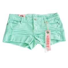 New With Tags, First Kiss Juniors Size 7 Mint Green Shorts. Measures Flat Approx. 16 Inches Across The Top And 10 Inches Long With A 2.5 Inch Inseam. 98% Cotton, 2% Spandex. In Excellent Condition, See Photos. These Shorts Are Kept In A Happy Pet Friendly, Smoke Free Home. Thank You! Green Summer Jean Shorts, Trendy Green Stretch Jean Shorts, Green Stretch Jean Shorts, Casual Stretch Green Jean Shorts, Trendy Green Shorts With Short Legs, Trendy Green Short Leg Shorts, Fitted Green Jean Shorts With Pockets, Fitted Green Jean Shorts For Summer, Fitted Green Jean Shorts