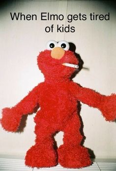 When elmo gets tired of kids Elmo Scary, Elmo Fan Art, Emo Elmo