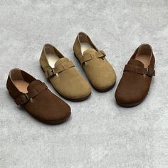 Classic Ballet Flats With Buckle Closure, Classic Almond Toe Flats With Buckle Closure, Ballet Flats With Buckle Closure For Work, Brown Low Heel Flats For Work, Workwear Loafers With Buckle Closure And Flat Heel, Workwear Loafers With Buckle Closure Flat Heel, Classic Ballet Flats With Buckle Closure And Round Toe, Work Loafers With Buckle Closure Flat Heel, Office Almond Toe Flats With Buckle Closure