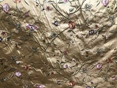 Luxury Silk Thread Embroidered Fabric For Party, Luxury Traditional Embroidered Silk Thread Fabric, Luxury Silk Fabric With Resham Embroidery, Decorating Pillows, Elegant Fabrics, Spring Interior Design, Floral Drapery, Interior Design Fabric, Floral Upholstery