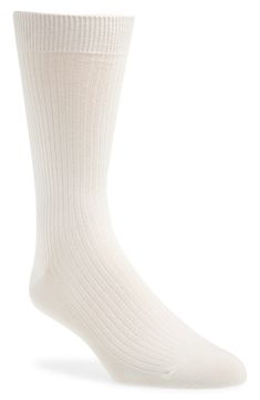 A softly ribbed knit furthers the easy-wearing comfort of crew socks that are made with breathable cotton and styled to complement any favorite look. Viscose/polyester/cotton/spandex Machine wash, tumble dry Imported White Dress Socks, Favorite Daughter, Platform Slippers, Blazer With Jeans, Maternity Shops, Kids Sandals, Dress Socks, Fabric Gift Bags, Designer Clothes For Men