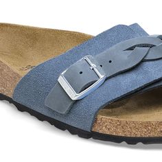 Oita Braided Suede Leather Elemental Blue | BIRKENSTOCK Leather Sandals With Braided Trim, Casual Braided Leather Sandals, Elemental Blue, Oita, Suede Leather, Birkenstock, All Fashion, Braids, Van