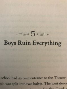 an open book with the title 5 boys run everything