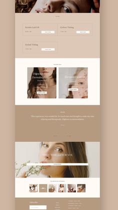 an image of a website design for a hair salon