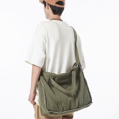 Shoulder bag Size:length 48cm,Width 15cm,Height 37cmThe error is 0-3cm Color:Black Brown Green Gray KhakiMain Material: Canvas Suitable for the crowd: teenagers, students, office workers, travel If you have any questions, please feel free to contact us, we will help you, wish you a happy shopping. [23y 8m 1d] Branded Shopping Bags, Mens Satchel, Travel Crossbody, Crossbody Bags For Travel, Women Crossbody Bag, Canvas Messenger Bag, Crossbody Bag Women, Green And Khaki, Travel Tote