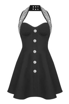 Indulge in luxury with our Lydia Halterneck Mini Dress In Black. The halter neckline accentuates your shoulders while the silver buttons and rhinestones on the neckline add a touch of elegance. Embrace your inner fashionista in this exclusive piece. Size(cm)/(inch) S M L Bust 82 86 90 31.98 33.54 35.1 Waist 64 68 72 24.96 26.52 28.08 Length (cm） 76 77 78 Material: Polyester *The above data is for flat dimensions, and the high elastic fabric can be stretched. *The above data is for reference only, please choose based on your usual purchase code. *This size chart is manually measured and may have an error of approximately 1-3CM. Dress Stole, Prom Outfit, Halterneck Mini Dress, Outfit For Women, Mini Dresses Online, Women Halter, Prom Outfits, Backless Mini Dress, Short Prom