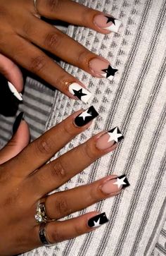 White Nail Inspo, Hard Nails, Colored Acrylic Nails, Girly Acrylic Nails, French Tip Acrylic Nails