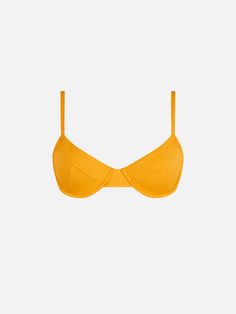 Dive into comfort and style with our Bea bralette underwired bikini. This elegant swimwear piece features a plain ochre color, perfect for a classic yet striking beach look. Designed with adjustable shoulder straps, it ensures a personalized fit for maximum comfort and support. Composition: 90% poliammide 10% elastan Ochre Color, Elegant Swimwear, Bralette Top, Saint Barth, Bralette Tops, Beach Look, Gorgeous Bags, Sneaker Wedge, Yoga Wear