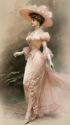 Victorian Era Dresses, Era Victoria, Digital Art Work, Victorian Era Fashion, Victorian Paintings, Victorian Aesthetic, 1800s Fashion, Victorian Women, Victorian Art