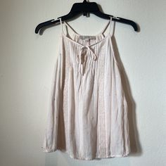 This Piece, Though A Petite Xxs, Fits Like A Standard Xs!! With It’s Casual, Rural, Summer Style, It Brings An Air Of Causality To Its Stunning Wearer. Casual Cream Camisole For Spring, Cream Camisole With Adjustable Straps For Spring, Cream Spaghetti Straps Tops For Spring, Casual Cream Top With Spaghetti Straps, Cream Tops With Adjustable Straps For Spring, Casual Beige Camisole For Spring, Top Spaghetti Strap, Embroidered Tank Top, Grey Trench Coat