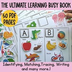 the ultimate learning busy book for children to learn how to read and write with pictures