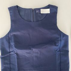 Navy Blue, Round Neck, Mini Dress, Back Zip Gap Sleeveless Workwear Dresses, Sleeveless Gap Dresses For Work, Fitted Blue Gap Tops, Gap Fitted Sleeveless Mini Dress, Fitted Sleeveless Mini Dress By Gap, Chic Blue Gap Dress, Gap Blue Midi Dress, Gingham Shirt Dress, Confetti Dress