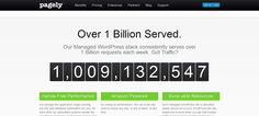 the website page for an internet site with numbers on it and one button that reads over 1 billion served