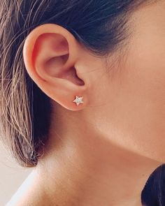 For those who like to add a little bit of sparkle, we have the Parker Star Studs. Featuring tiny crystals that goes with all your outfits. MATERIALS & SIZE Material: 18k Stainless Steel Closure: Post Back JEWELRY CARE Tarnish resistant, hypoallergenic, safe for sensitive skin. Handmade with ♡ in New York. - To maintain the beauty of your jewelry, whether it’s stainless steel, gold plated, or gold-filled, always avoid saltwater, chlorine (swimming pools, jacuzzis), and all heavy detergents and cl Star Stud Earrings, Star Earrings Stud, Back Jewelry, Star Studs, Jewelry Care, Rainbow Colors, Sensitive Skin, Gold Filled, Swimming Pools