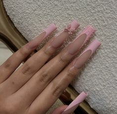 Pink Acrylic Nail Designs, Coquette Nails, Fake Nails Designs, Grunge Nails, Matte Pink, Bling Acrylic Nails, Pink Vibes, Pink Acrylic Nails