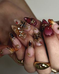 ❤️🐆⚜️ Ideas Uñas, Dope Nails, Swag Nails, Cute Nails, Nail Ideas, Nail Inspo, Hair And Nails, Gel Nails, Acrylic Nails