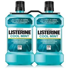 Listerine CoolMint Antiseptic provides a deeper clean than you can get from merely brushing your teeth. Rinse twice a day for just half a minute each to keep your breath minty fresh, fight gingivitis and plaque. LISTERINE FRESHBURST kills germs and keeps your breath fresh. Listerine has been proven in clinical trials to assist in the removal of plaque. Using Listerine CoolMint mouthwash will keep your mouth protected from germs 24 hours a day. Is LISTERINE's Plaque Removal Significant? Plaque re Mouth Wash, Brushing Your Teeth, Plaque Removal, Minty Fresh