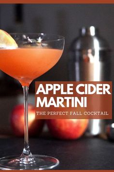 Apple Cider Martini Recipe - Shaken, not Stirred - Very Obsessed Apple Cider Martini Recipe, Cranberry Apple Cider, Apple Cider Martini, Cider Martini, Apple Cider Drink, Christmas Drinks Alcohol Recipes, Fall Cocktails Recipes