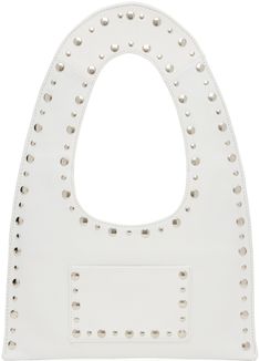 Gimaguas - White Mini Franca Bag Modern White Shoulder Bag With Logo Hardware, White Rectangular Shoulder Bag With Logo Hardware, White Shoulder Bag With Logo Hardware For Everyday Use, Everyday White Shoulder Bag With Logo Hardware, White Tote Shoulder Bag With Logo Hardware, White Bags With Logo Hardware For Everyday, White Shoulder Bag With Metal Hardware For Travel, White Tote Shoulder Bag With Metal Hardware, White Shoulder Bag With Logo Hardware For Shopping