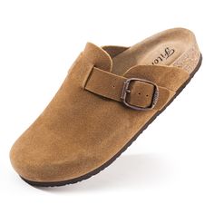 PRICES MAY VARY. 100% Genuine Leather Upper:Breathable and soft, provide ultimate comfort. Premium Suede Cork Insole:Lightweight and flexible, with good arch support and cushioning. Adjustable Metal Buckles:Perfect fit feet,suitable for every foot types. Non-slip EVA Outsole:Durable and has premium traction. Various Occasions:Suitable for indoors and outdoors, Lawn, park, dog walking etc. Cheap Women's Mules With Cushioned Footbed, Comfortable Flat Clogs With Buckle Closure, Comfortable Flat Mules With Buckle Closure, Comfortable Synthetic Clogs With Buckle Closure, Comfortable Flat Heel Mules With Buckle Closure, Comfortable Slip-on Slippers With Buckle Closure, Comfortable Synthetic Mules With Buckle Closure, Brown Slip-on Slippers With Buckle Closure, Comfortable Slippers With Buckle Closure And Flat Heel