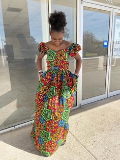 "African Ankara Maxi Dress handmade women long sleeve dress with sides Made with polycotton fabric with multi color print Contact me for other sizes or if you want different body measurements.  Return without notifications after 3 days will be subject to only exchange.   The original shipping costs will be deducted from the original cost price for any item return Check the measurement before purchasing.  Please take your measurements before you order. Please don't assume that you know your measu Fitted Long Sleeve Ankara Maxi Dress, Multicolor Printed Ankara Maxi Dress, Multicolor Printed Maxi Dress In Ankara Fabric, Ankara Maxi Dress, Dress Ankara, Polycotton Fabric, Dress African, Ankara Print, African Ankara