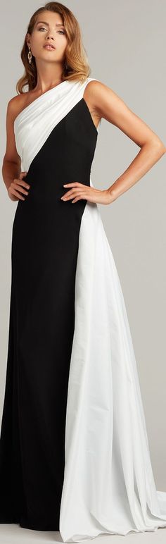 Feminine Fashion, Tadashi Shoji, Dresses Party, Dresses Evening, Cocktail Dresses, Party Dresses, One Shoulder Dress, Plus Size Fashion, Black Fashion