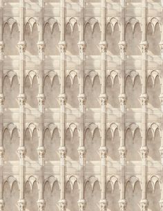 an image of a wall with arches and arches on it's sides, in beige tones