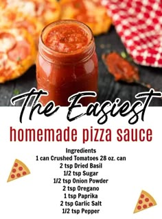 the easy homemade pizza sauce recipe