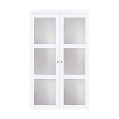 a white glass door on a white background