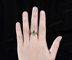 - Metal: Solid gold(10K/14K/18K white/yellow/rose gold),925 sterling silver,platinum available- Main Stone: 7x10mm kite cut lab emerald.- Accent Stone: lab alexandrites.- Wedding Band Stone: lab alexandrites.- Band Width: 1.4mm- Can be personalized: Yes Green 14k Gold Ring For Proposal, Yellow Gold Emerald Ring For Proposal In May, Yellow Gold Emerald Ring For Proposal, Yellow Gold Emerald Ring For May Birthstone Proposal, 14k Gold Green Diamond Ring With Diamond Cut, 14k Gold Green Diamond Cut Ring, Green Diamond Cut 14k Gold Ring, Green Diamond Cut Ring In 14k Gold, Green 14k Gold Diamond Cut Ring