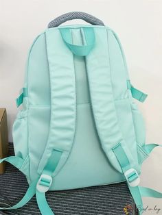 BirdinBag - Premium Classic Backpack with Coin Purse ÃÂ¢ÃÂÃÂ Exquisite Patch Detailing Classic Backpack, Nylon Bag, Preppy Style, Mint Green, Coin Purse, Coin, Bag Lady, Mint, Purse