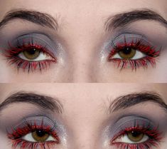 Red Mascara, Artsy Makeup Look, Color Mascara, Maquillage On Fleek, Funky Makeup, Color Makeup, Ethereal Makeup