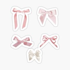 pink and white bows sticker