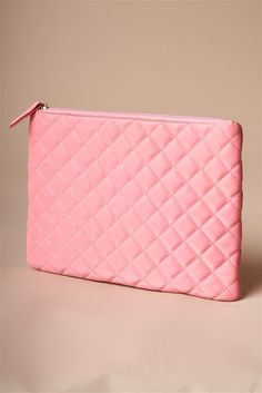 BEST BAG || CUSTOMER FAVE Soft premium vegan leather Classic quilted design Clutch Style Available in Black, Ivory, & Bubblegum Pink Zip close top 1 zip interior pocket, 1 exterior pocket Measurements approximately 12" X 9" Batik Bag, Pool Party Wear, Pink Quilts, Stylish Handbags, Best Bags, Make Up Bag, Bubblegum Pink, Girls Jewelry, Center Stage